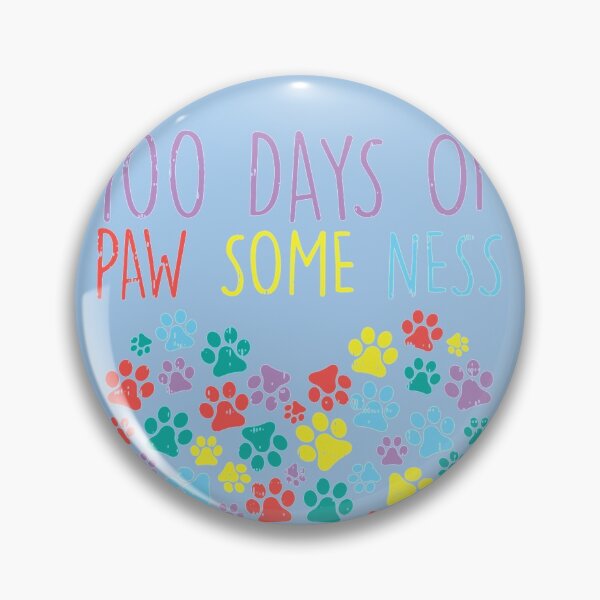Item preview, 100 Days Of Pawsomeness Heart 100th Day School Dog Cat Gift T-Shirt designed and sold by LynnetteKabelma.