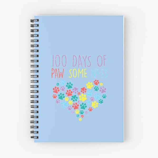 Item preview, 100 Days Of Pawsomeness Heart 100th Day School Dog Cat Gift T-Shirt designed and sold by LynnetteKabelma.