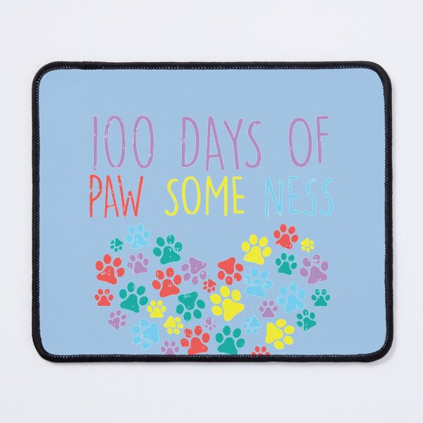 Item preview, 100 Days Of Pawsomeness Heart 100th Day School Dog Cat Gift T-Shirt designed and sold by LynnetteKabelma.
