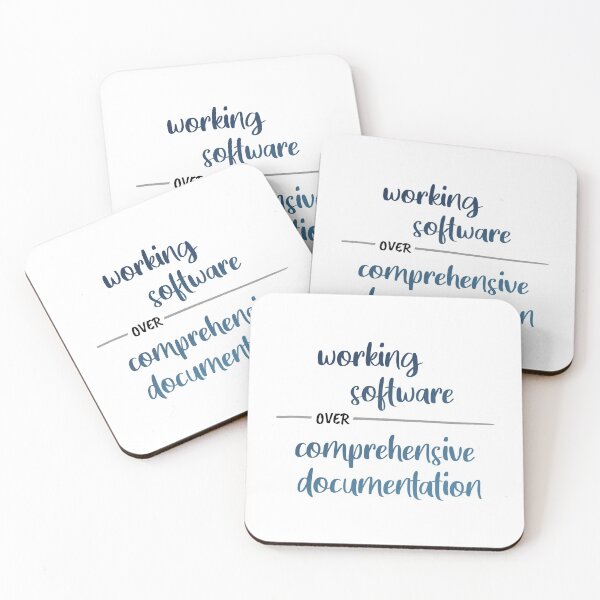 Item preview, Agile manifesto - working software over comprehensive documentation designed and sold by colourfulslug.