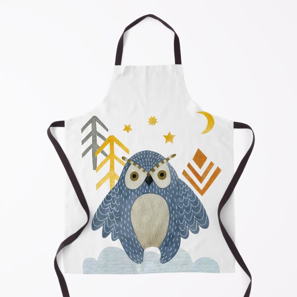 Item preview, Blue night owl in a forest designed and sold by Lolly's Lane Shoppe.
