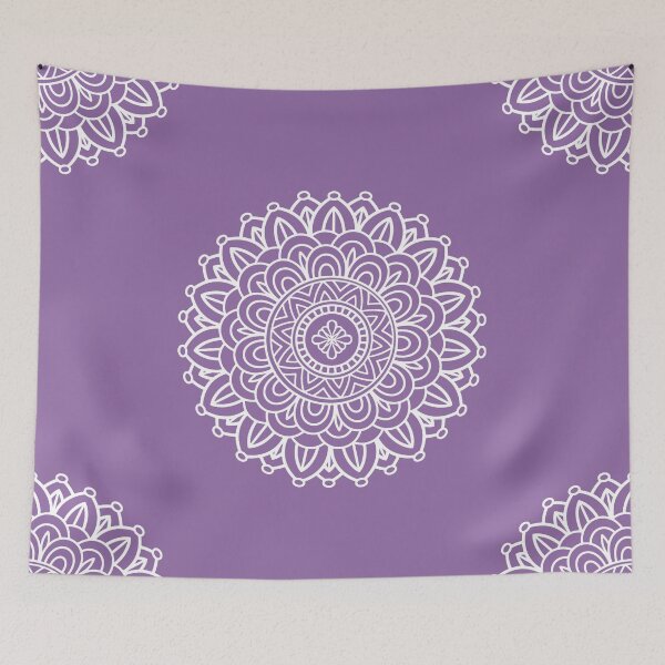Item preview, White Orchard Amethyst Zentangle Mandala  designed and sold by MysticMagpie.
