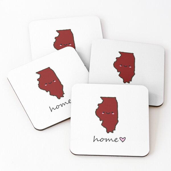 Item preview, cute Illinois happy face University of Chicago colors designed and sold by Maple Design Studio.