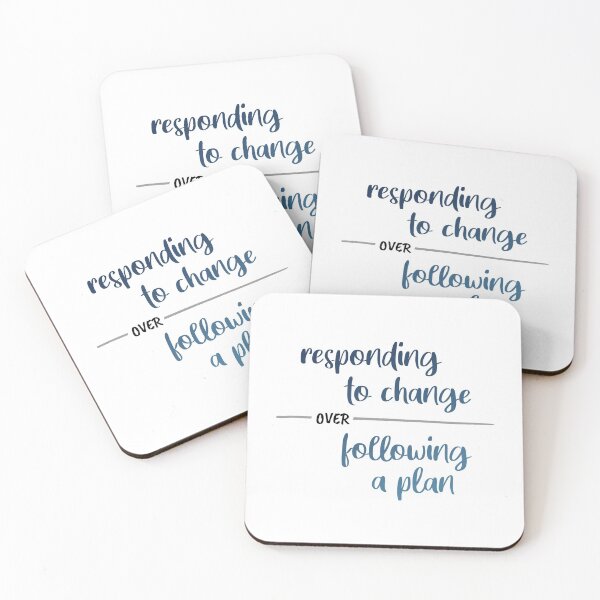 Item preview, Agile manifesto - responding to change over following a plan designed and sold by colourfulslug.