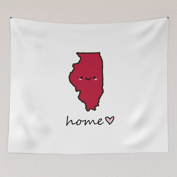 Item preview, cute Illinois happy face Northern Illinois University colors designed and sold by Maple Design Studio.