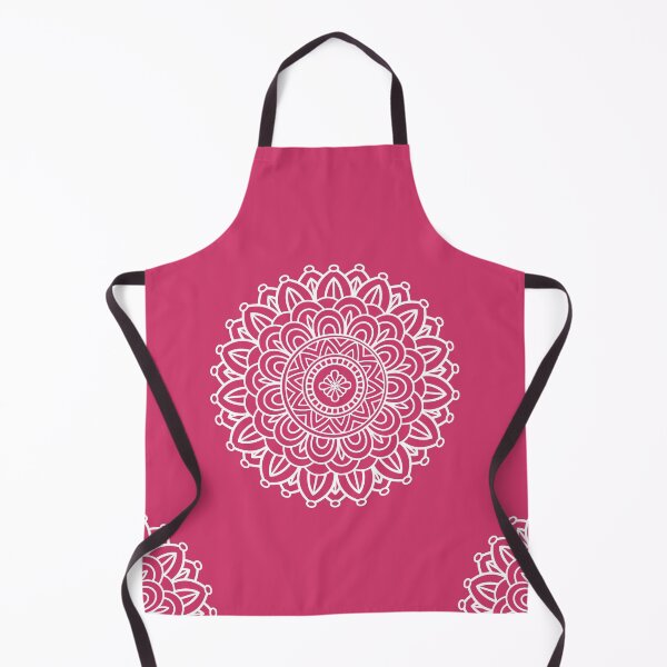 Item preview, Raspberry Sorbet White Zentangle Mandala designed and sold by MysticMagpie.