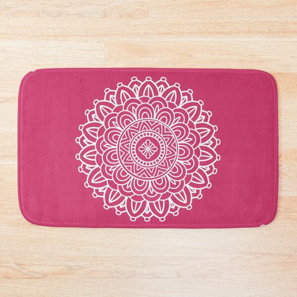 Item preview, Raspberry Sorbet White Zentangle Mandala  designed and sold by MysticMagpie.