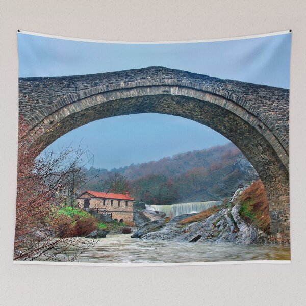 Item preview, A bridge, a watermill and a waterfall designed and sold by Hercules Milas.