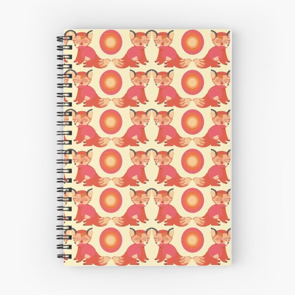 Item preview, Retro Fox Pattern in Orange and Pink designed and sold by EmSweetman.