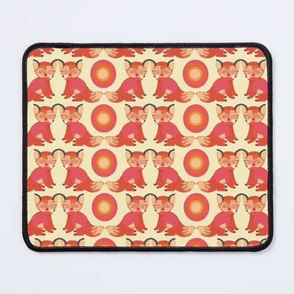 Item preview, Retro Fox Pattern in Orange and Pink designed and sold by EmSweetman.