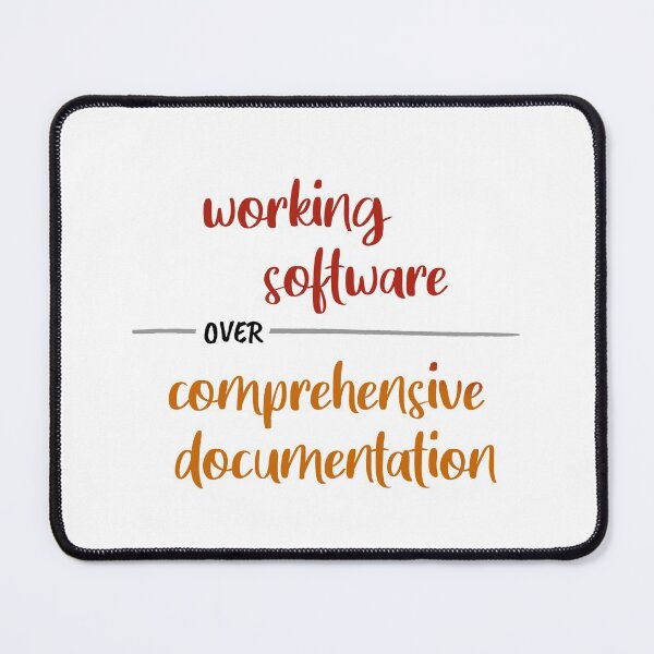 Item preview, Agile manifesto - working software over comprehensive documentation designed and sold by colourfulslug.