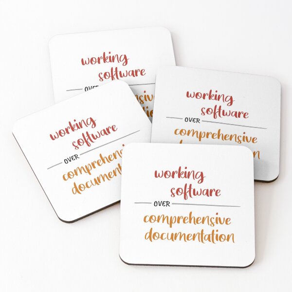 Item preview, Agile manifesto - working software over comprehensive documentation designed and sold by colourfulslug.