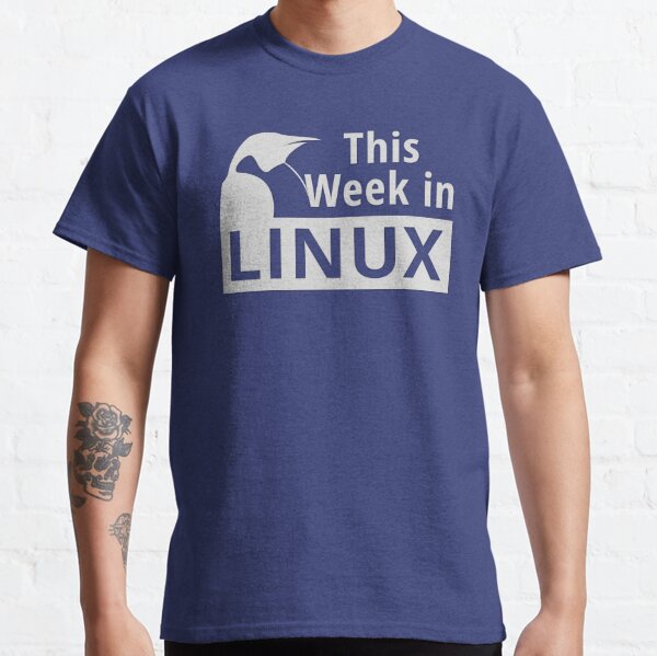Linux it just works t-shirt - white outline