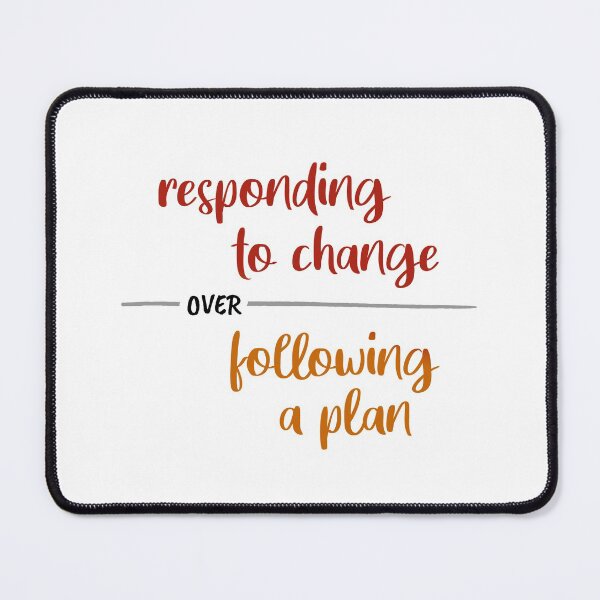 Item preview, Agile manifesto - responding to change over following a plan designed and sold by colourfulslug.
