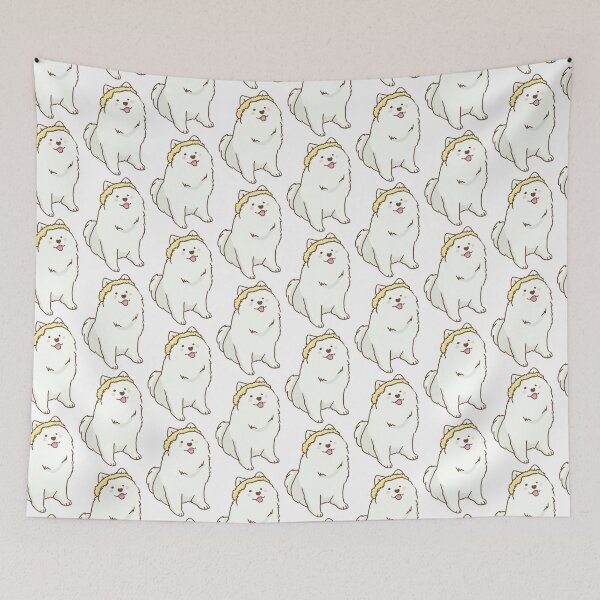 Item preview, Cute samoyed with flowers designed and sold by Mayarart.