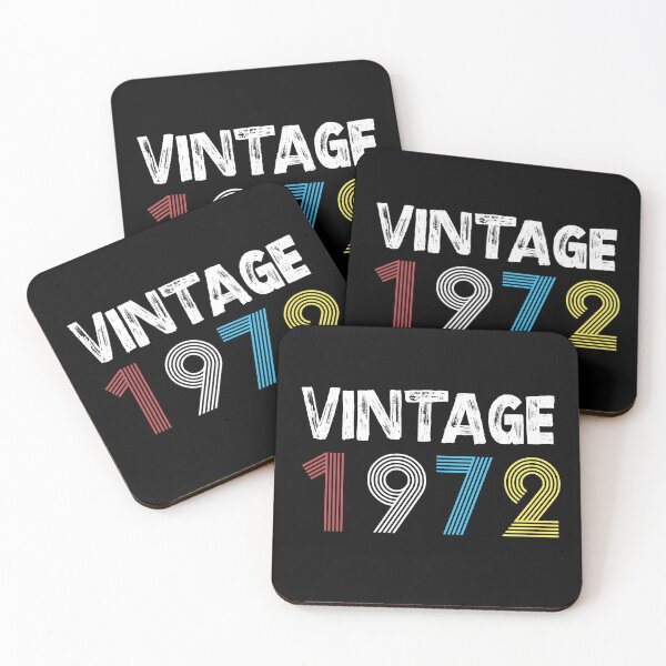 Item preview, VINTAGE 1972 celebrate 50 years birthday anniversary retro color text designed and sold by Rabbitti.