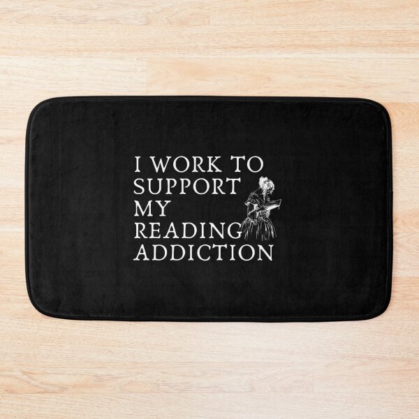 Item preview, I Work To Support My Reading Addiction - Funny Book Lover Quote designed and sold by Zyphrost ★★★★★ (✔).