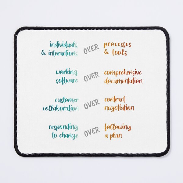 Item preview, Agile manifesto values designed and sold by colourfulslug.