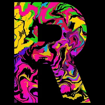 Artwork thumbnail, Letter R Sticker by WoollyOrbit2000