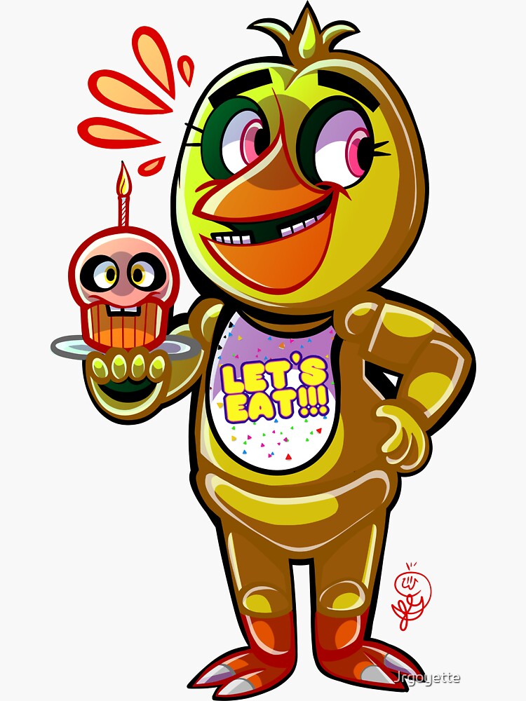 Chica five nights fnaf art | Sticker