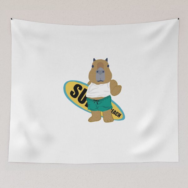 Item preview, Funny Capybara Surfing Beach Summer designed and sold by Md safi uddin Nazim.