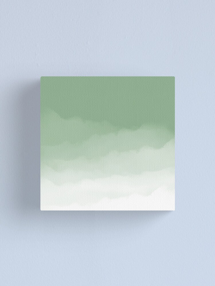 Pale Sage Green Watercolor Ombre (pale sage green/white) Canvas Print for  Sale by designminds