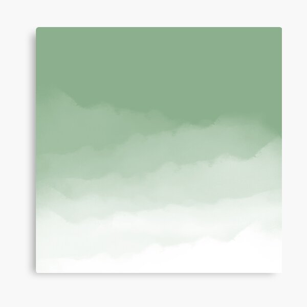 Ombre Paint Color Wash (sage green/white) Canvas Print for Sale
