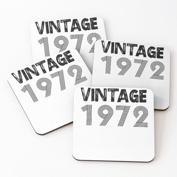 Item preview, VINTAGE 1972 celebrate 50 years birthday anniversary retro black text designed and sold by Rabbitti.