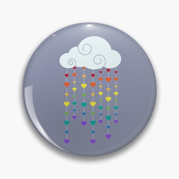 Item preview, Arco Iris Corazón Gotas De Lluvia Gris designed and sold by FirstwaterRuby.