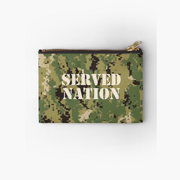 Item preview, Marine Pattern (MARPAT), NWU typeIII AOR-2, digital camouflage pattern swatch. US. Marines, US.navy - text: SERVED NATION  typographic designed and sold by NineJuly.