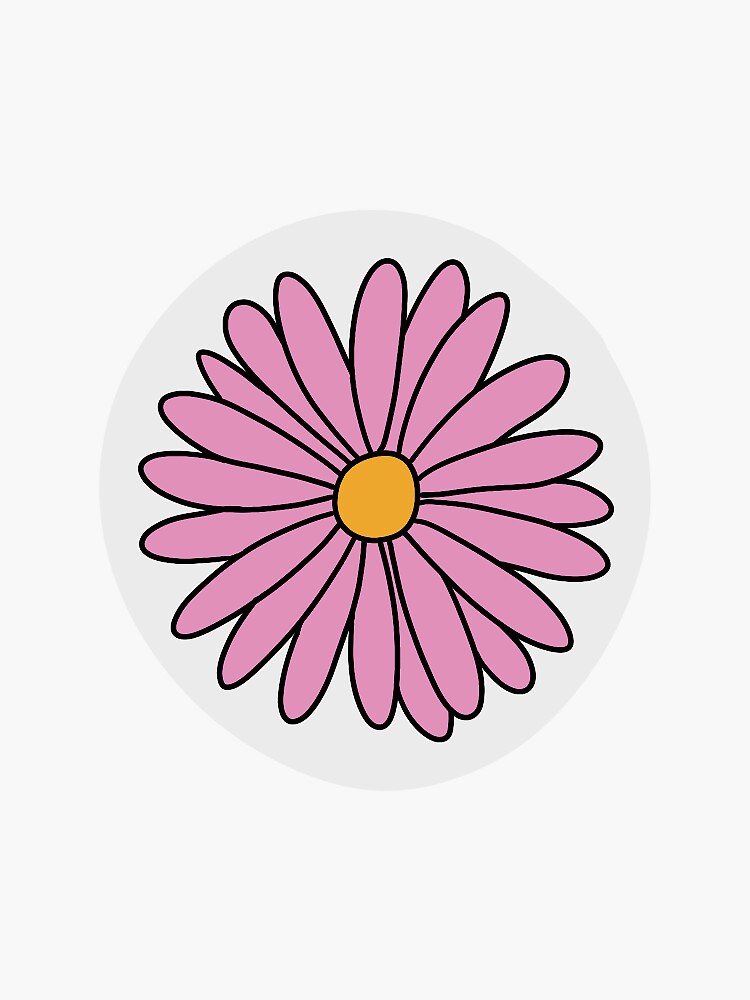 Pink Daisy Sticker –