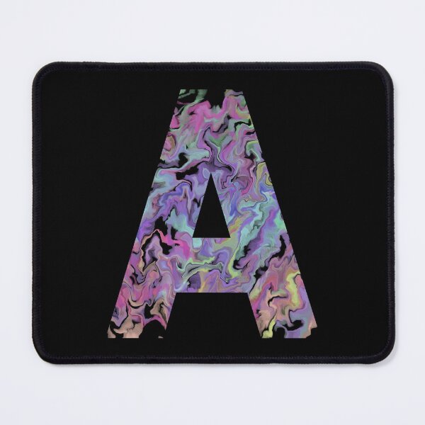 Item preview, Letter A Sticker; Acrylic pour effect pattern designed and sold by WoollyOrbit2000.