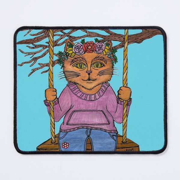 Item preview, Swinging Cat designed and sold by LuvbuzzArt.