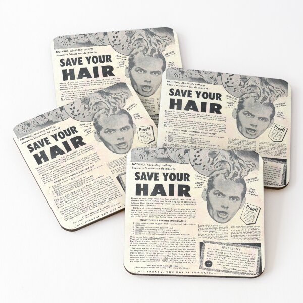 Item preview, Save Your Hair Retro Ad designed and sold by cjgraphic.