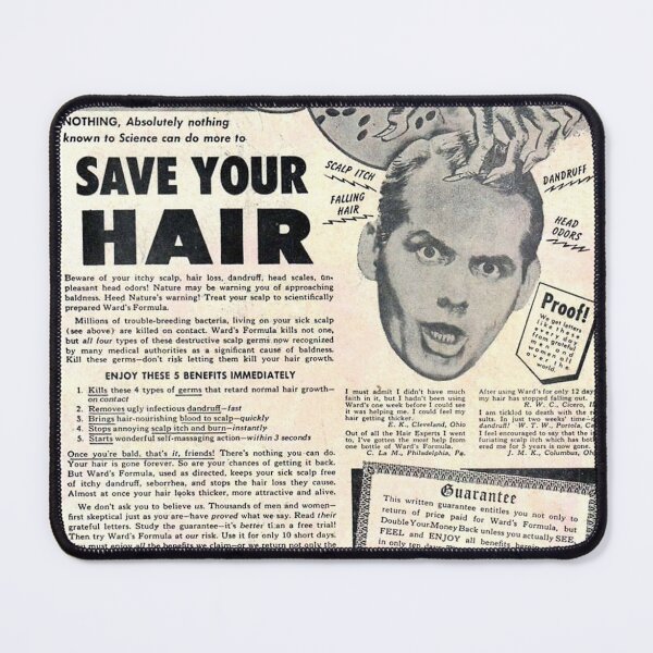 Item preview, Save Your Hair Retro Ad designed and sold by cjgraphic.