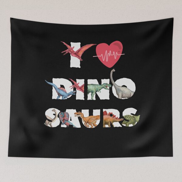Item preview, I Love Dinosaurs, I Heart Dinosaurs, Dinosaur Heartbeat designed and sold by WanderTravels.
