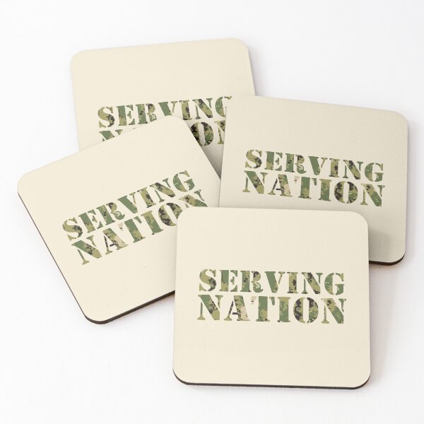 Item preview, NWU type III AOR-2, digital camouflage pattern swatch. US. Marines, US.navy - text: SERVING NATION  typographic designed and sold by NineJuly.
