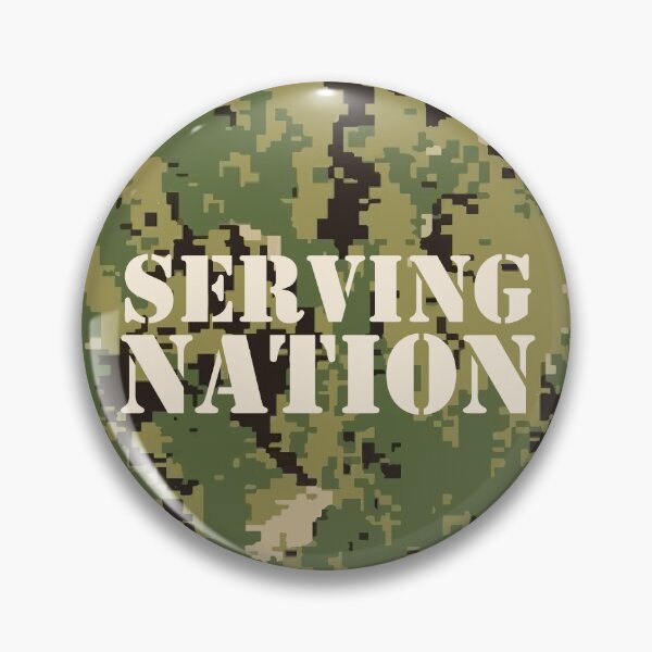 Item preview, NWU type III AOR-2, digital camouflage pattern swatch. US. Marines, US.navy - text: SERVING NATION  typographic designed and sold by NineJuly.