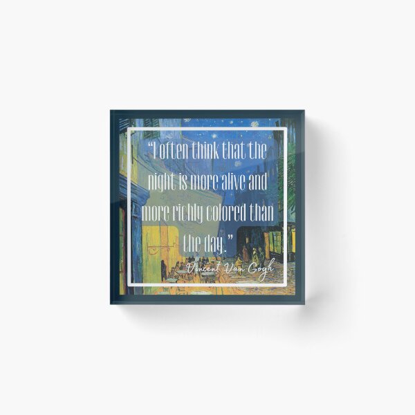 Item preview, Vincent Van Gogh Quote - Night is more alive Vinspiration designed and sold by superbling.
