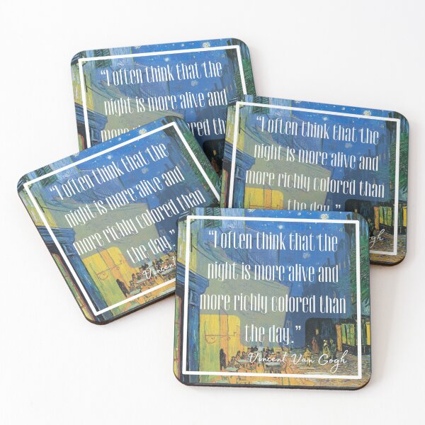 Item preview, Vincent Van Gogh Quote - Night is more alive Vinspiration designed and sold by superbling.