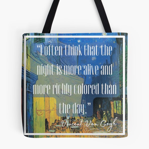 Item preview, Vincent Van Gogh Quote - Night is more alive Vinspiration designed and sold by superbling.
