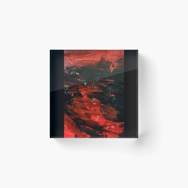 Item preview, Red and Black Acrylic Paint Abstract designed and sold by Heichou1225.