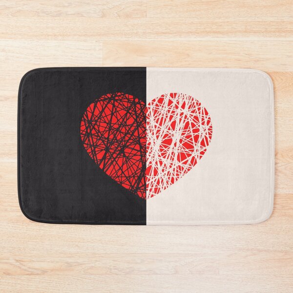 Item preview, Black and White Heart Halves designed and sold by trendingatees.