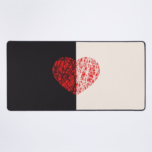 Item preview, Black and White Heart Halves designed and sold by trendingatees.