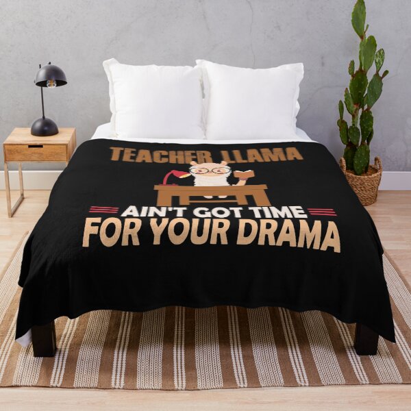 Item preview, Funny 100 Days Of School Quote Teacher Llama Ain't Got Time For Your Drama designed and sold by Theparticular.