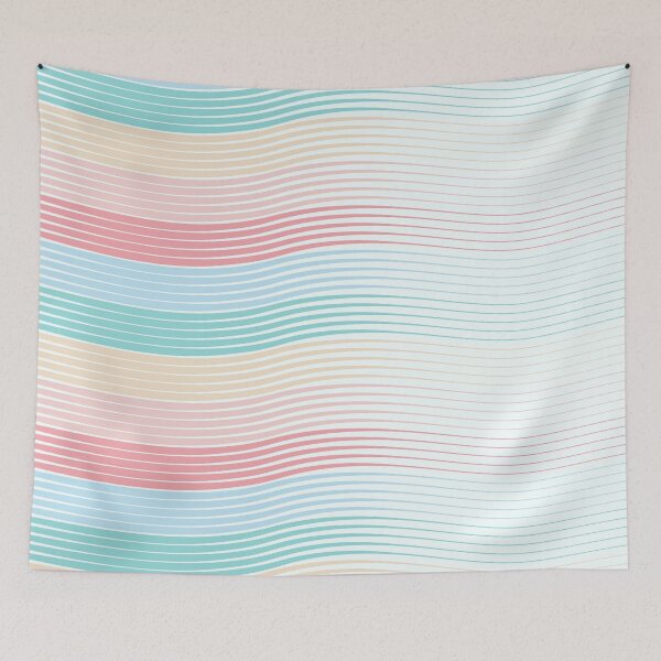 Item preview, Pink and blue colored wavy stripes designed and sold by EngineerGoC.