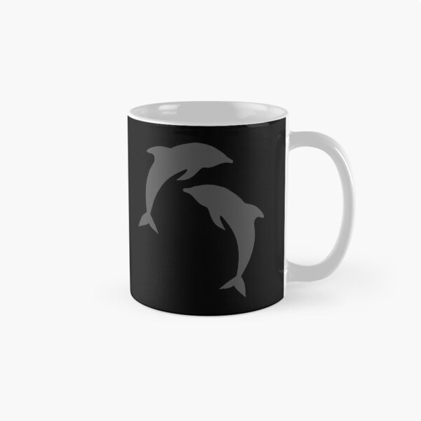 Item preview, two jumping bottlenose dolphins, sea creatures, great fish motifs designed and sold by Kirei-Lily.