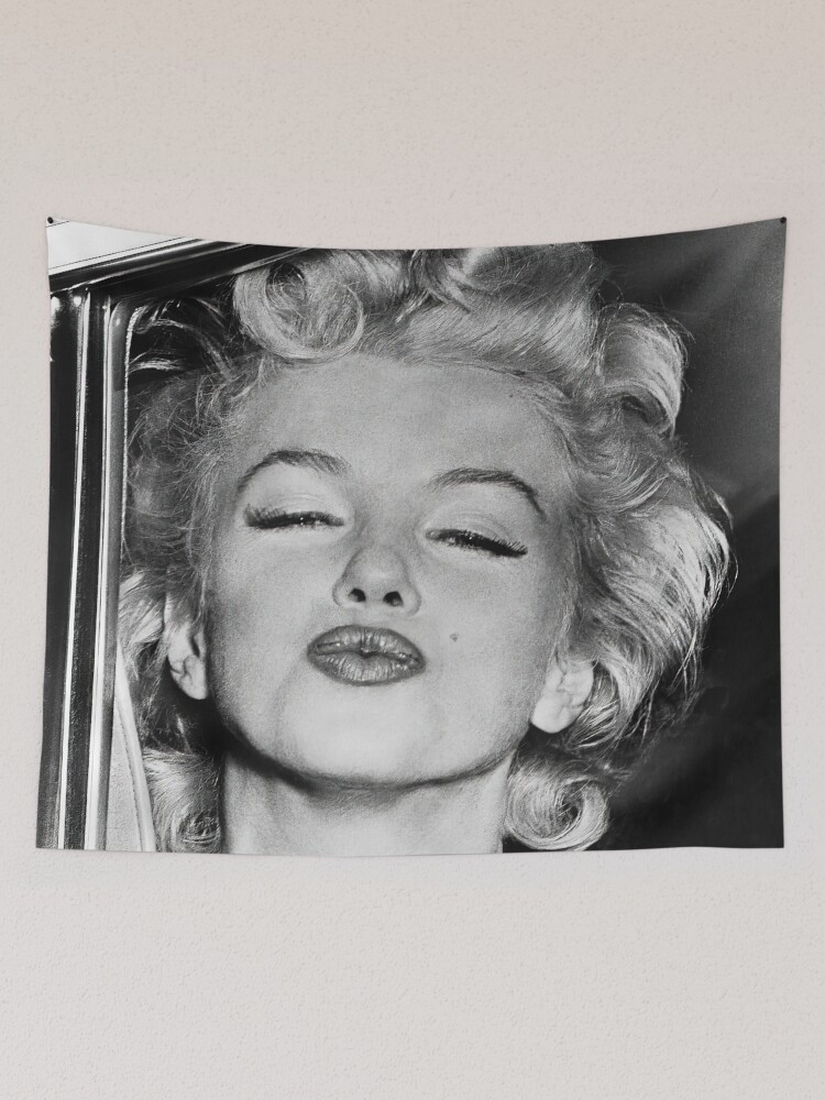 Marilyn Monroe Black and White Vintage Art Tapestry