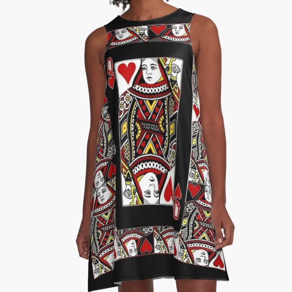 Aperçu de l'œuvre CARTES DE CASINO NOIRES REINE DE COEUR ROUGE RÉSUMÉ créée et vendue par sharlesart.
