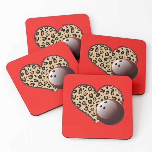 Item preview, Funny Bowling Love Leopard Heart Design For Bowling Lovers ,Cool Sport Valentine's Day Outfit  designed and sold by pedrored369.